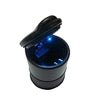 Cigarette Ashtray Portable With Blue LED For Car, Home & Office For All Ca (Black)